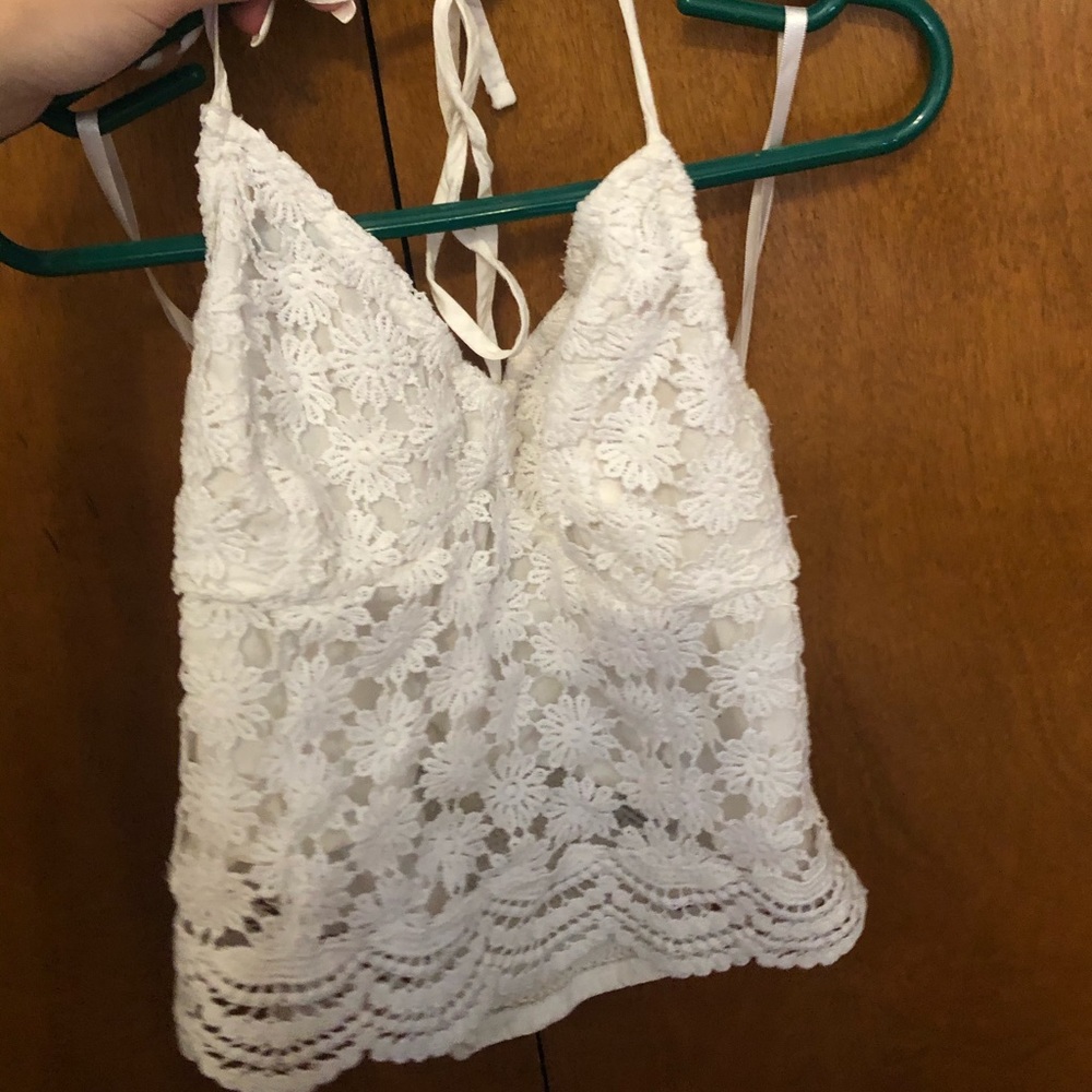 Hollister lace halter top